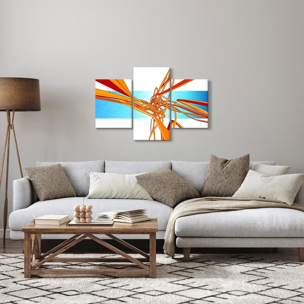 Kép - Összefonódó vonalak, absztrakciók (90x60 cm)