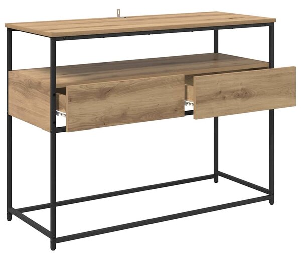 Konzolasztal fiókkal Artisan tölgy 100 x 40 x 75 cm Faanyag