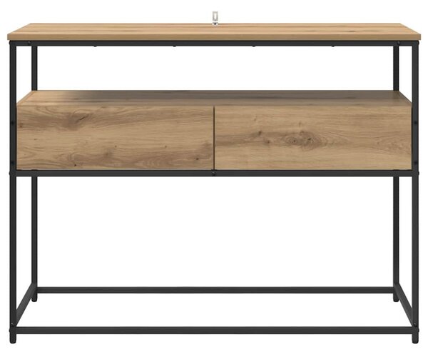 Konzolasztal fiókkal Artisan tölgy 100 x 40 x 75 cm Faanyag