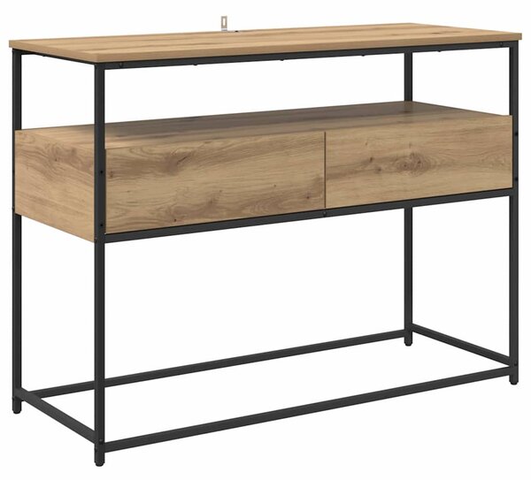 Konzolasztal fiókkal Artisan tölgy 100 x 40 x 75 cm Faanyag