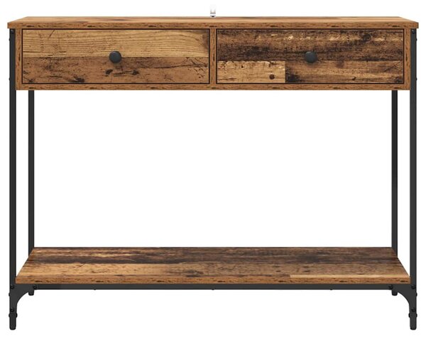 Konzolasztal fiókkal Öreg fa 100 x 34,5 x 75 cm Faanyag