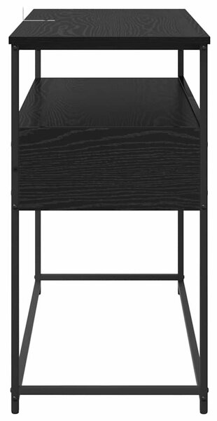Konzolasztal fiókkal Fekete tölgy 100 x 40 x 75 cm Faanyag