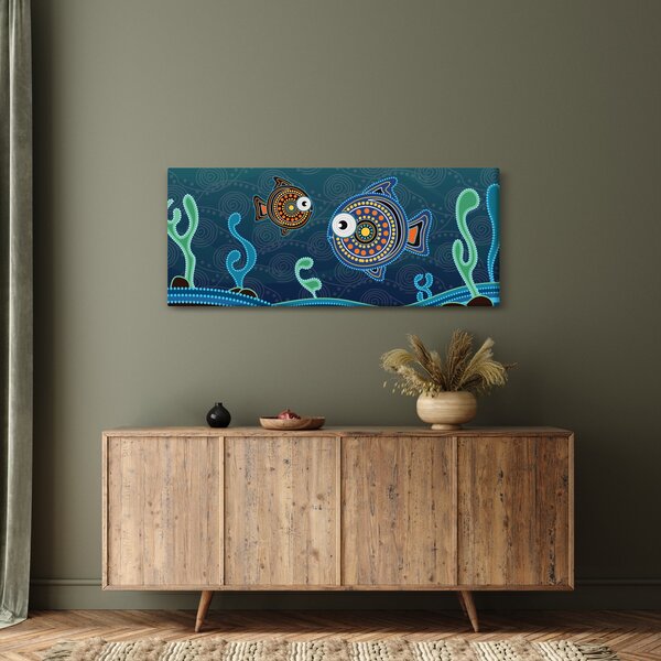Kép - festett hal (120x50 cm)