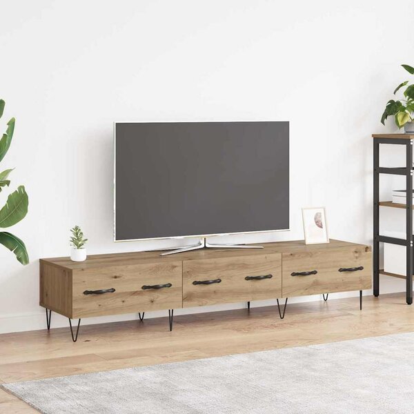 TV szekrény 150 x 36 x 30 cm kézműves tölgy Szerelt Fa