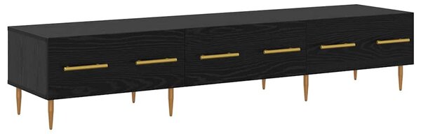 TV szekrény 150 x 36 x 30 cm Fekete tölgy Szerelt Fa
