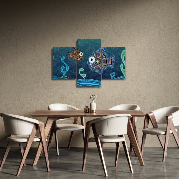 Kép - festett hal (90x60 cm)