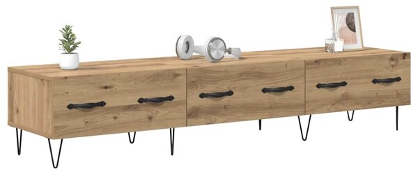 TV szekrény 150 x 36 x 30 cm kézműves tölgy Szerelt Fa