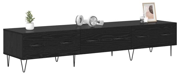 TV szekrény fiókkal Musta tammi 150 x 36 x 30 cm Faanyag