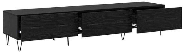 TV szekrény fiókkal Musta tammi 150 x 36 x 30 cm Faanyag