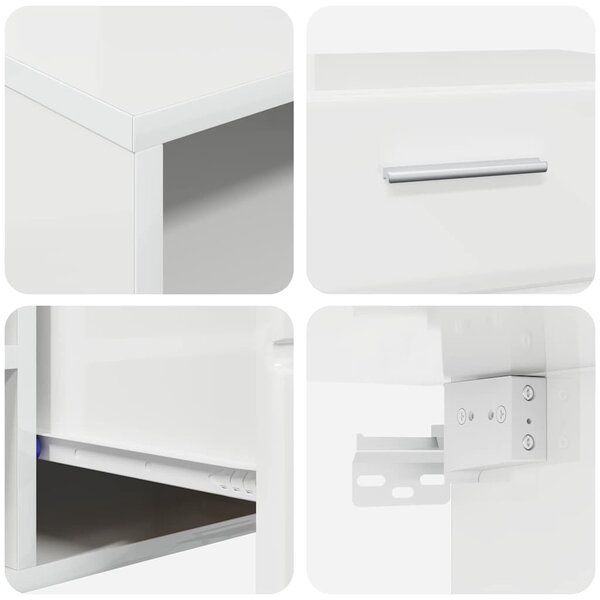 TV szekrény fiókkal Beton szürke 100.5 x 39 x 30 cm Faanyag