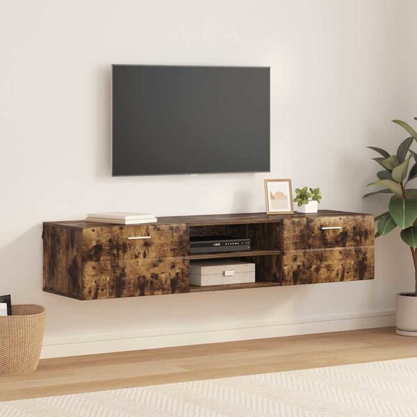 TV szekrény fiókkal Füstölt tölgy 150 x 39 x 30 cm Faanyag