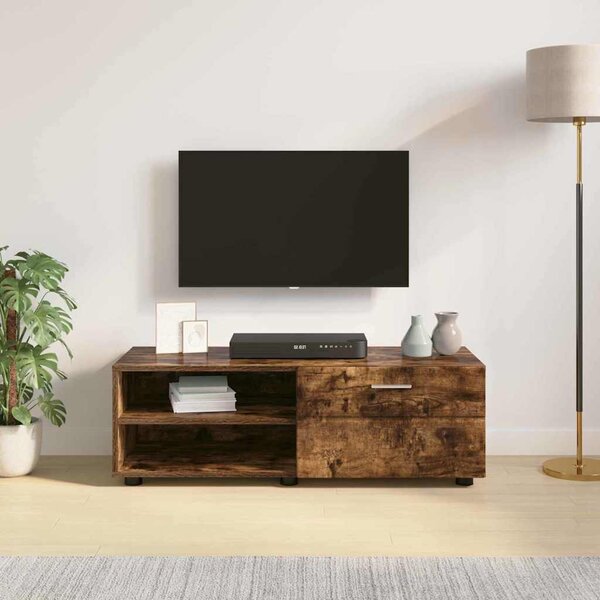 TV szekrény fiókkal Füstölt tölgy 100.5 x 39 x 30 cm Faanyag