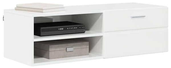 TV szekrény fiókkal Beton szürke 100.5 x 39 x 30 cm Faanyag