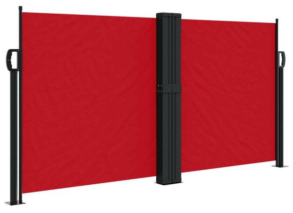 VidaXL piros behúzható oldalsó napellenző 120 x 1000 cm