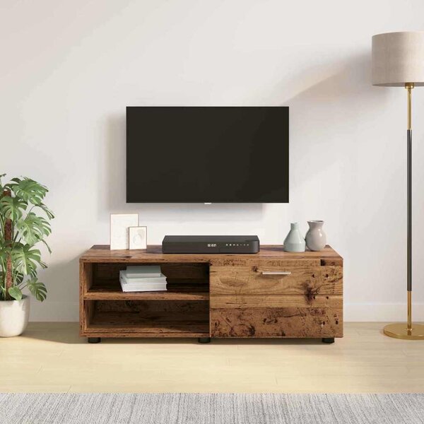 TV szekrény fiókkal Régi fa 100.5 x 39 x 30 cm Faanyag