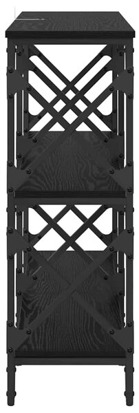 Konzolasztal Fekete tölgy 100 x 28 x 80,5 cm Faanyag