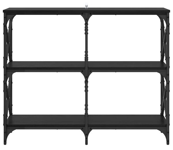 Konzolasztal Fekete tölgy 100 x 28 x 80,5 cm Faanyag