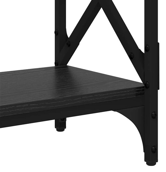 Konzolasztal Fekete tölgy 100 x 28 x 80,5 cm Faanyag