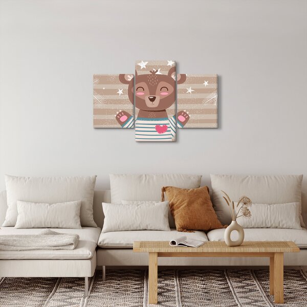 Kép - szerető mackó (90x60 cm)