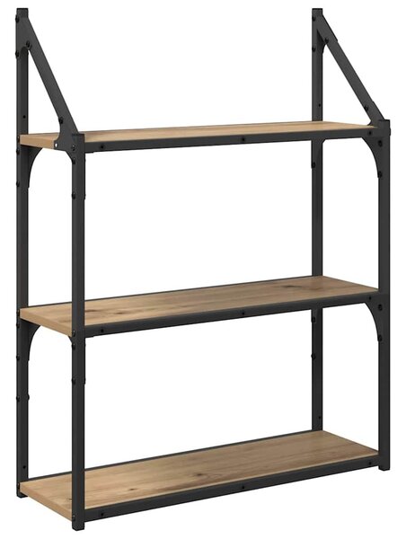 Falpolc polcokkal Artisan tölgy 60 x 21 x 78,5 cm Faanyag
