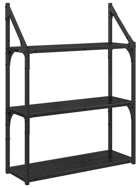 Falpolc Falra szerelhető Fekete tölgy 60 x 21 x 78,5 cm