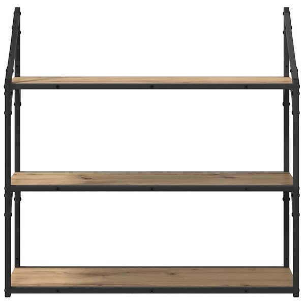 Falpolc polcokkal Artisan tölgy 80 x 21 x 78,5 cm Faanyag