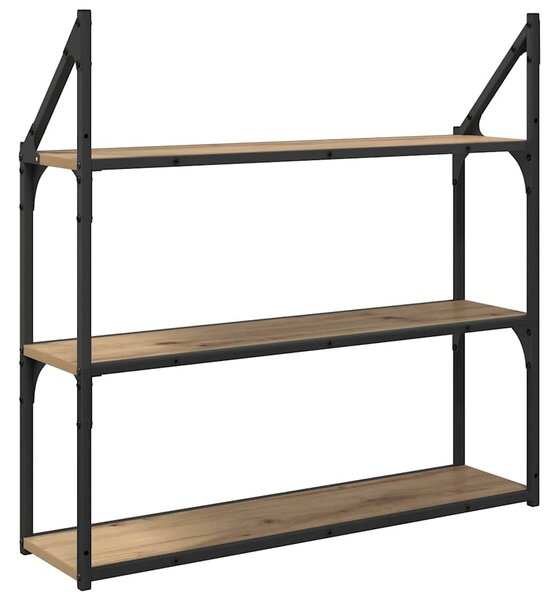 Falpolc polcokkal Artisan tölgy 80 x 21 x 78,5 cm Faanyag