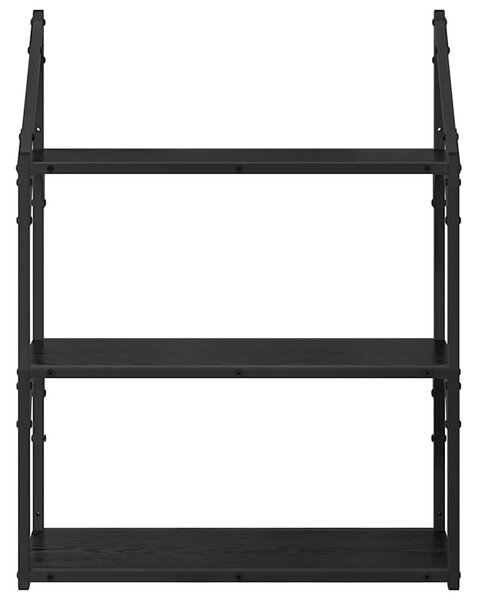 Falpolc Falra szerelhető Fekete tölgy 60 x 21 x 78,5 cm