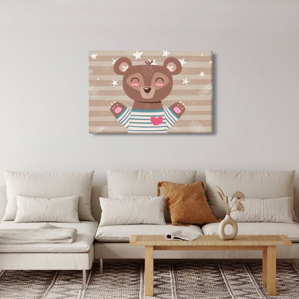 Kép - szerető mackó (90x60 cm)