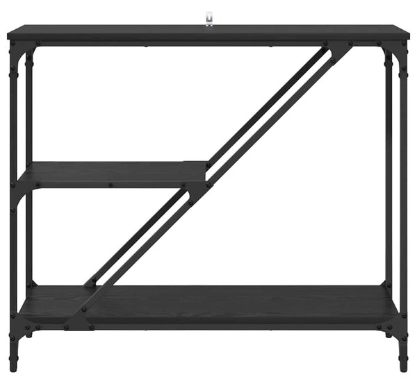 Konzolasztal Fekete tölgy 88,5 x 30 x 75 cm Faanyag