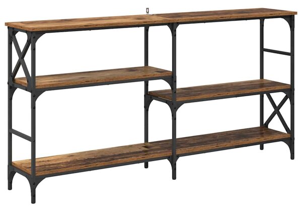 Konzolasztal polcokkal Öreg fa 150 x 29 x 76,5 cm Faanyag