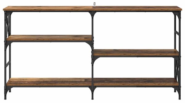 Konzolasztal polcokkal Öreg fa 150 x 29 x 76,5 cm Faanyag