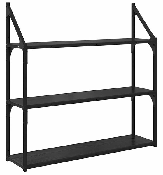 Falpolc Falra szerelhető Fekete tölgy 80 x 21 x 78,5 cm