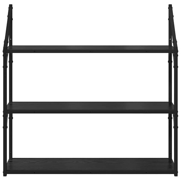 Falpolc Falra szerelhető Fekete tölgy 80 x 21 x 78,5 cm