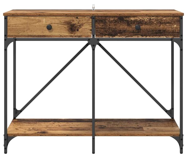 Konzolasztal fiókkal Öreg fa 100 x 39 x 78,5 cm Faanyag