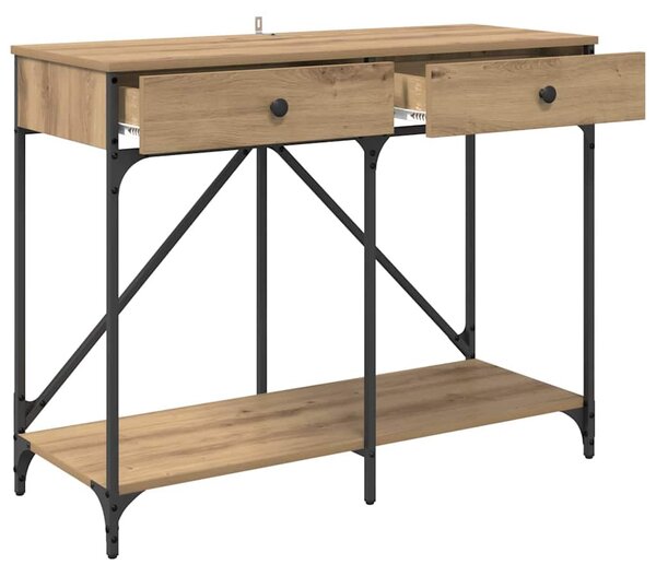 Konzolasztal fiókkal Artisan tölgy 100 x 39 x 78,5 cm Faanyag