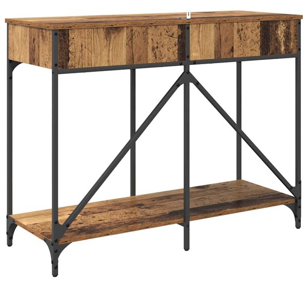 Konzolasztal fiókkal Öreg fa 100 x 39 x 78,5 cm Faanyag