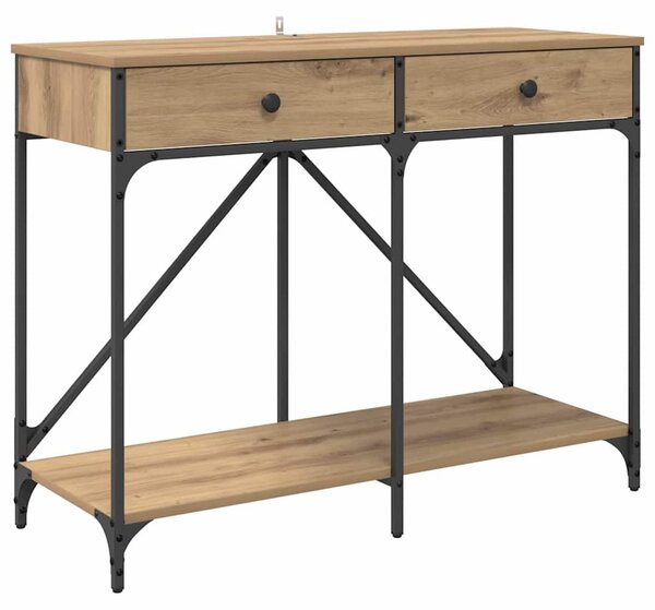 Konzolasztal fiókkal Artisan tölgy 100 x 39 x 78,5 cm Faanyag
