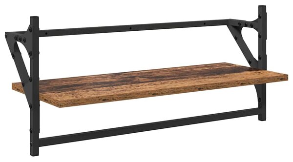 Fali polc készlet 6 pcs Öreg fa 100 x 25 x 30 cm Faanyag