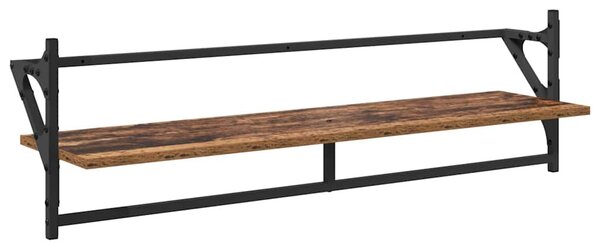 Fali polc készlet 6 pcs Öreg fa 100 x 25 x 30 cm Faanyag