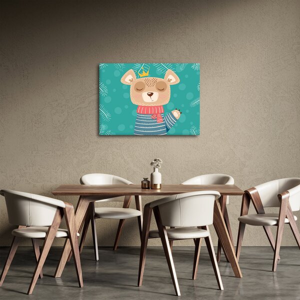 Kép - Integető mackó (70x50 cm)