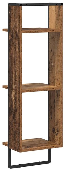 Falpolc polcokkal tárolóval Öreg fa 30 x 25 x 100 cm Faanyag