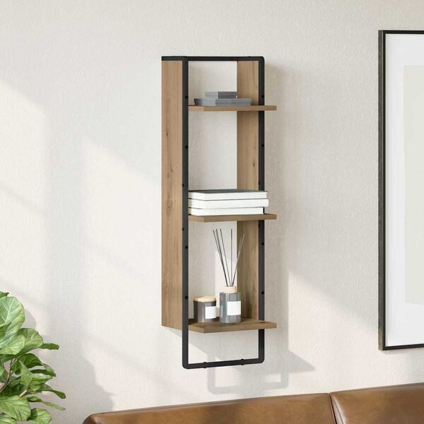 Falpolc polcokkal Artisan tölgy 30 x 25 x 100 cm Faanyag