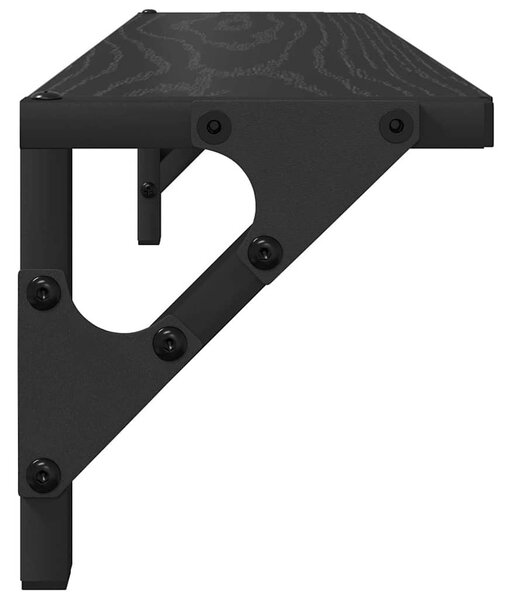 Falpolcok 2 pcs Fekete tölgy 60 x 15 x 15,5 cm Faanyag