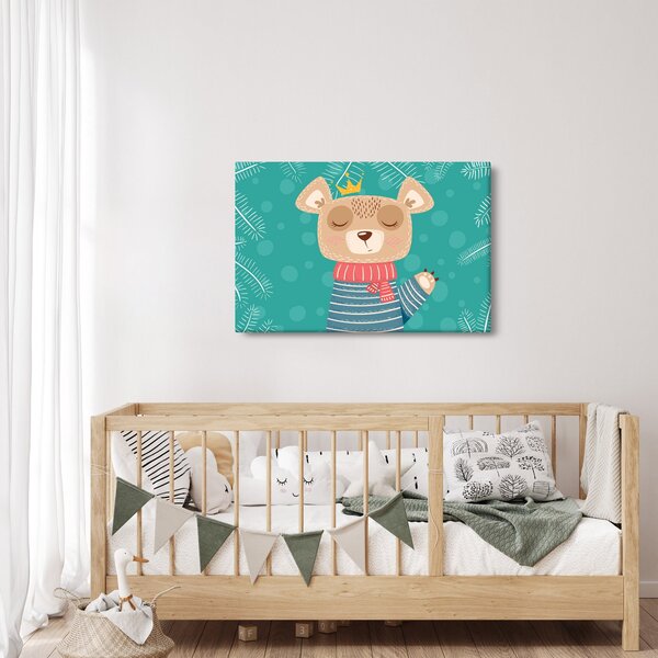 Kép - Integető mackó (90x60 cm)