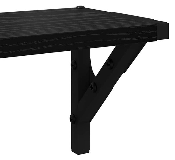 Falpolcok 2 pcs Fekete tölgy 60 x 15 x 15,5 cm Faanyag