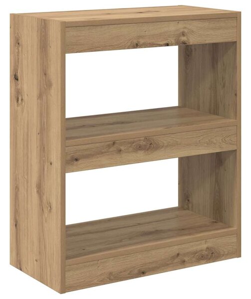 Könyvespolc kézműves tölgy 60 x 30 x 72 cm Faanyag