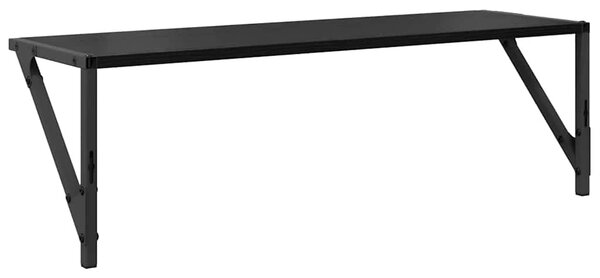 Falpolcok 2 pcs Fekete tölgy 80 x 25 x 25,5 cm Faanyag