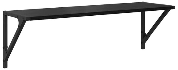 Falpolcok 2 pcs Fekete tölgy 80 x 25 x 25,5 cm Faanyag