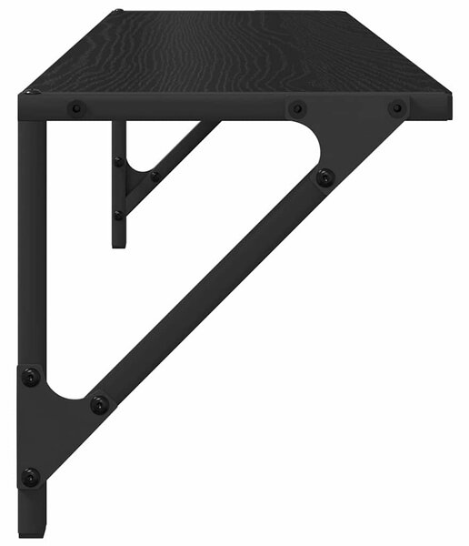 Falpolcok 2 pcs Fekete tölgy 80 x 25 x 25,5 cm Faanyag